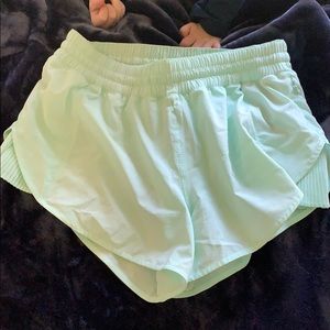 Super cute mint green lulu running shorts